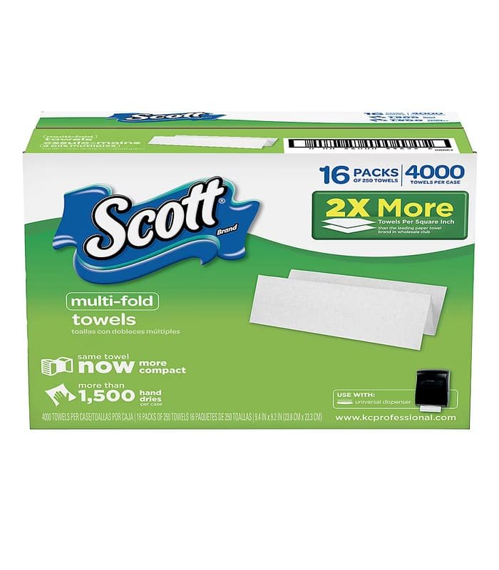scott 16 Toallas de papel Scott de plegado múltiple, 16 paquetes - Imagen 1