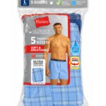 Calzoncillos boxers de tela Hanes, 5 uni