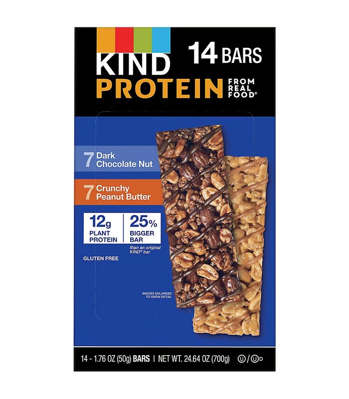Kind Protein 14 bars Paquete variado de barras de proteína Kind de 12 g de proteína, 14 uni - Imagen 1