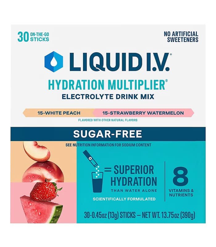 Liquid IV Liquid I.V. Hydration Multiplier, paquete variado sin azúcar, 30 uni - Imagen 1