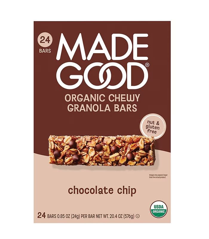 Made good Barritas de granola orgánicas con chispas de chocolate MadeGood de 0.85 oz, 24 uni - Imagen 1