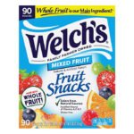 Snacks de frutas Welch's, paquetes individuales de 0.8 oz, 90 uni