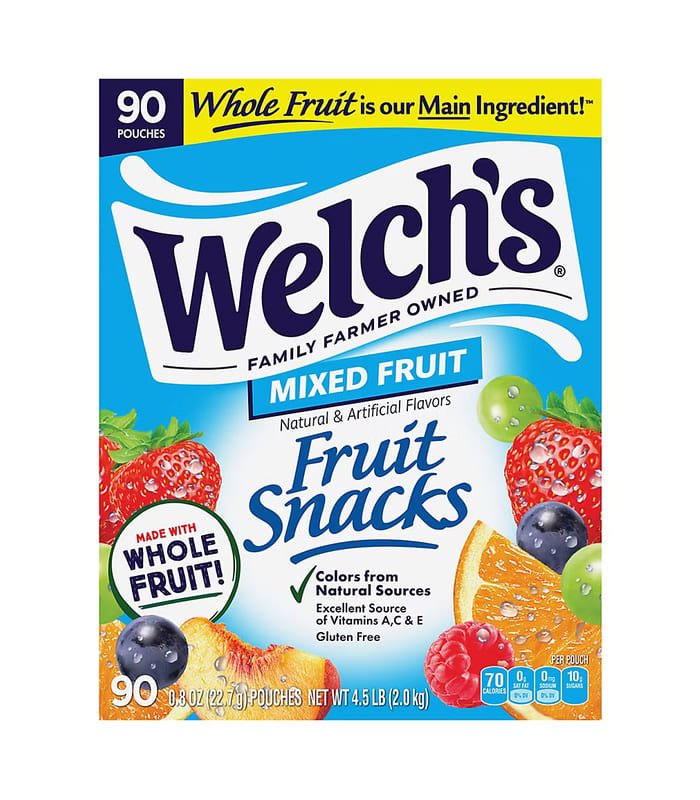 Welchs Snacks de frutas Welch's, paquetes individuales de 0.8 oz, 90 uni - Imagen 1