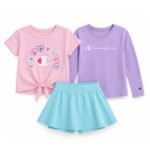 Conjunto Champion de 3 piezas color lila pastel, Talla 6