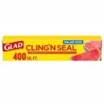 Película plástica adherente para alimentos Glad Cling 'N Seal, 400 pies cuadrados