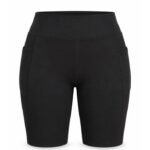Short de ciclismo de algodón y elastano con bolsillos laterales para mujer, Talla XXL