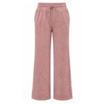 Pantalón de punto afelpado con rayas color melocotón, Talla XL